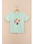 Yeşil Dream Baskılı Payetli Kız Çocuk Kısa Kol Tişört 21003 2