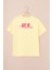 Sarı Sırtı Yazılı Fotoğraf Baskılı Kız Çocuk Bisiklet Yaka Tişört 21045 2