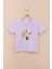 Lila Dream Baskılı Payetli Kız Çocuk Kısa Kol Tişört 21001 2