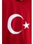 Kırmızı Türk Bayrağı Baskılı Bisiklet Yaka Çocuk T-Shirt 20552 3