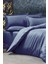 Stripe Çift Kişilik Pollysaten Nevresim Takımı Lacivert 1