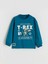 Lcw Kids Petrol Dinozor Baskılı Erkek Çocuk Sweatshirt 2