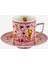 Arancia Pembe Porselen Kahve Fincan Seti 120 ml 4