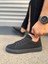 Mode Bağcıklı Siyah Süet Erkek Günlük Sneaker Ayakkabı 3