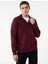 Uzun Kollu Şardonlu Basic Yarım Fermuarlı Sweatshirt 1