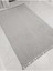 Kaymaz Taban Halı Püsküllü Gri Renk Düz Tasarım Makinede Yıkanabilir 10