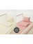 2li Set Lastikli 4 Katlı Müslin Bebek Çarşaf + Yastık Kılıfı Pembe Krem Set %100 Pamuk 60X120 Çarşaf 2