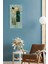 Modern Yeşil Tonlarda Geometrik Desenli Mdf Dikdörtgen Duvar Saati – 30X60 cm Uv Baskı USD098 4