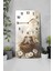 Dekoratif Kuş ve Çiçek Temalı Mdf Dikdörtgen Duvar Saati – 30X60 Cm– USD102 5
