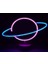 Neon Işıklı Satürn Lamba Pil+Usb 1
