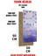 Mdf Dikdörtgen Duvar Saati – 30X60 Cm, Uv Baskı, Lila & Altın Yansımalar Temalı– USD093 5