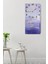 Mdf Dikdörtgen Duvar Saati – 30X60 Cm, Uv Baskı, Lila & Altın Yansımalar Temalı– USD093 7