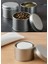 Paslanmaz Çelik Çok Amaçlı Gri Silindir Saklama Kutusu kapaklı 250ML, (Baharat, Kahve, Çay,Çerez, Mumluk...) çapı 73mm, yükseklik 60mm 8