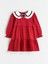 Lcw Kids Kirmizi Bebe Yaka Ekose Desenli Kız Çocuk Elbise 1