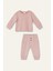 Unisex Bebek Organik Ikili Takım - Pudra 1