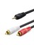 3.5 mm To 2rca Kablo 2lıne Gold 10M Siyah HDX1061 1