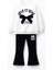 Kurdela Detaylı Jolie Baskı Kız çocuk takım - Siyah 1