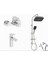 Flow Square Banyo Bataryası + Flow Square Lavabo Bataryası + Doppo Prime Lux Tepe Duş Sistemi 1