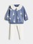 Lcw Baby Indigo Bebe Yaka Kız Bebek Sweatshirt ve Tayt 2'li 1