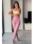 Pembe Önü Biyeli Yüksek Bel Kadın Pantolon MG2425 1