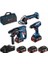 Gbh 180-LI + Gsr 180-LI + Gws 180-LI + Raf Bag Takım Çantalı 3x4 Ah Akülü El Aletleri Set 1