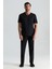 Supima Pamuk V Yaka Tencel Siyah T-Shirt 2