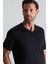 Supima Pamuk V Yaka Tencel Siyah T-Shirt 3