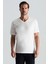 Supima Pamuk V Yaka Tencel Beyaz T-Shirt 1