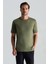 Supima Pamuk Bisiklet Yaka Tencel Haki T-Shirt 1
