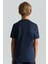 Supima Pamuk Bisiklet Yaka Tencel Lacivert Çocuk T-Shirt 4
