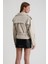Kadın Oversize Biker Deri Ceket 5