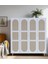 Bali Bohem - 4 Kapaklı Gardırop | Jüt Mdf Kapaklı Elbise Dolabı | 160CM -Beyaz 1