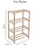 4 Katlı Ayakkabı Düzenleyici, Çok Amaçlı Ayakkabılık, Masif Ahşap Raf 2