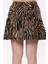 Süet Kadife Zebra Desenli Şort Etek 7