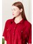 Viskon Kumaş Kırmızı Kadın Gömlek 4