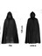 Siyah Uzun Pelerin 120 cm Kapüşonlu - Cosplay ve Parti Kostümü 1