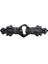 Antika Tarz Dekoratif Pirinç Anahtar Ağızlığı - 28X104MM, Oksit 1