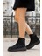 Kadın Süet Lastikli Detaylı Şık Kadın Bootie 1