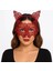 Kırmızı Dantel Kedi Maskesi ve Dantel Taç Seti 8 No - Kadın Kostüm Aksesuarı 1