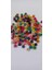 Renkli Yassı Ahşap Pul Boncuk 25 Gr. 8mm 3