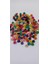 Renkli Yassı Ahşap Pul Boncuk 25 Gr. 8mm 6