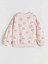 Lcw Kids Pembe Bisiklet Yaka Kalp Baskılı Kız Çocuk Sweatshirt 2