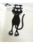 Kedi Figürlü Metal Kitap Ayracı 2'li Set 12x4 cm Siyah Renkli Hediye Seti 3