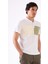 Beyaz Erkek Slim Fit Desenli Polo Yaka T-shirt 8