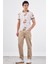Kahverengi Erkek Slim Fit Çiçek Desenli Casual Polo Yaka T-shirt 8
