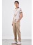 Kahverengi Erkek Slim Fit Çiçek Desenli Casual Polo Yaka T-shirt 9