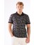 Siyah Erkek Slim Fit Desenli Polo Yaka Tshirt - 105244 7