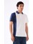 Beyaz Erkek Slim Fit Desenli Polo Yaka T-shirt 7