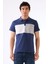 Lacivert Erkek Slim Fit Desenli Polo Yaka T-shirt 7