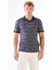 Lacivert Erkek Slim Fit Desenli Polo Yaka Tshirt - 105239 6